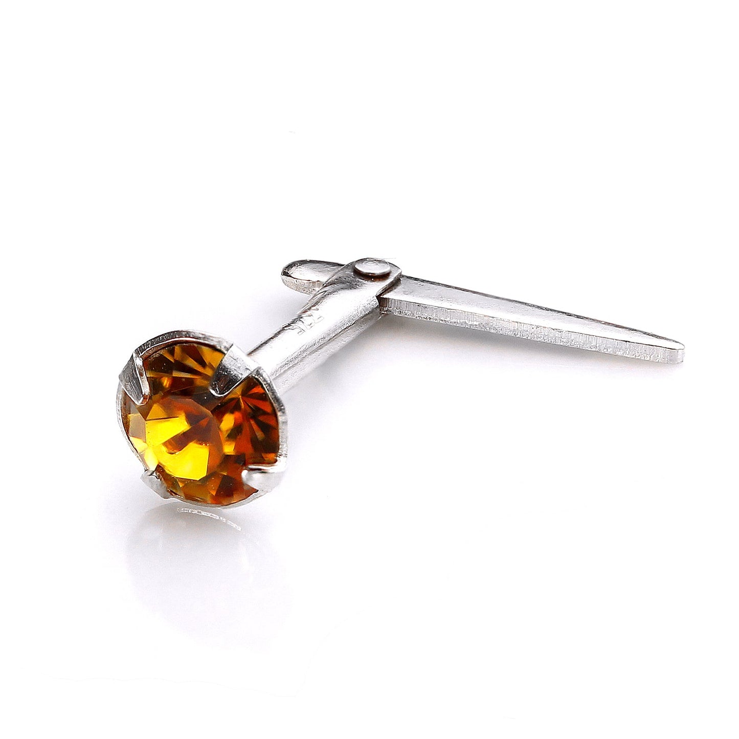 Piercing de nez Andralok en argent sterling avec cristal de 3 mm
