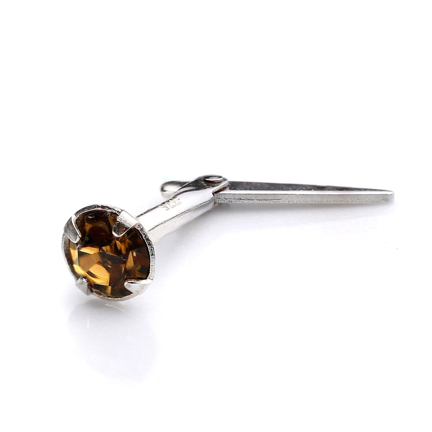 Piercing de nez Andralok en argent sterling avec cristal de 3 mm