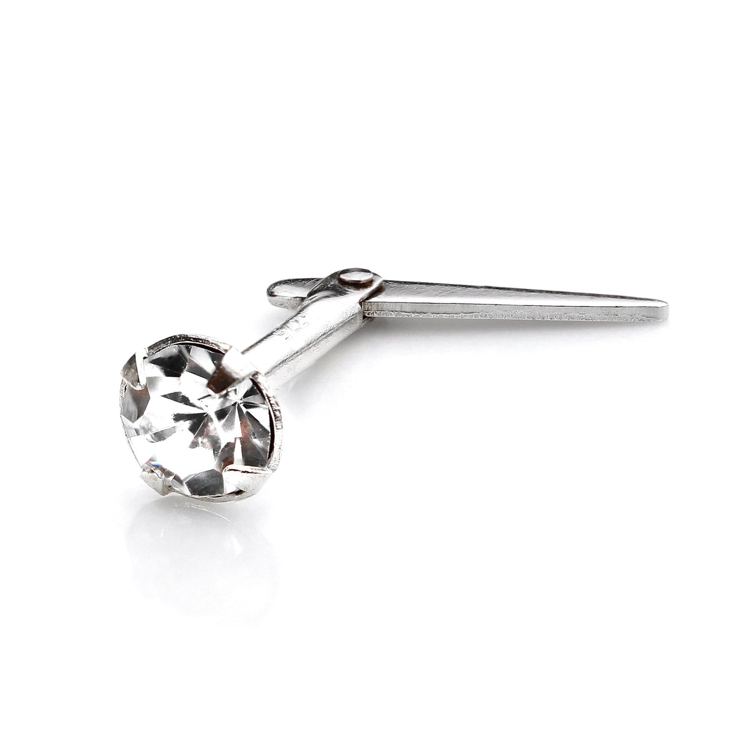 Piercing de nez Andralok en argent sterling avec cristal de 3 mm