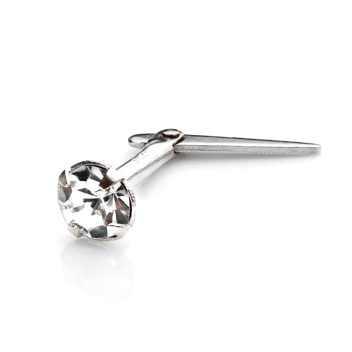 Piercing de nez Andralok en argent sterling avec cristal de 3 mm