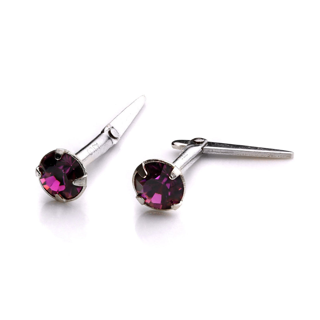 Boucles d'oreilles à tige Andralok en argent sterling avec cristal de 3 mm
