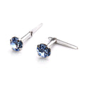 Boucles d'oreilles à tige Andralok en argent sterling avec cristal de 3 mm