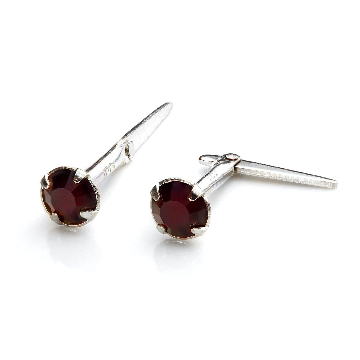 Boucles d'oreilles à tige Andralok en argent sterling avec cristal de 3 mm
