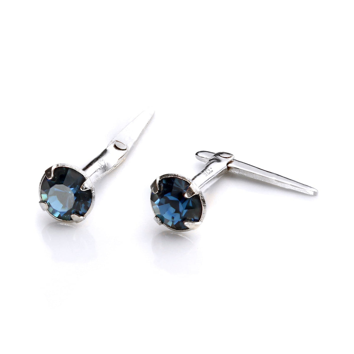 Boucles d'oreilles à tige Andralok en argent sterling avec cristal de 3 mm