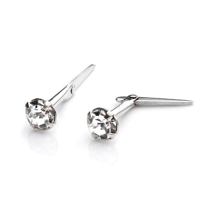 Boucles d'oreilles à tige Andralok en argent sterling avec cristal de 3 mm