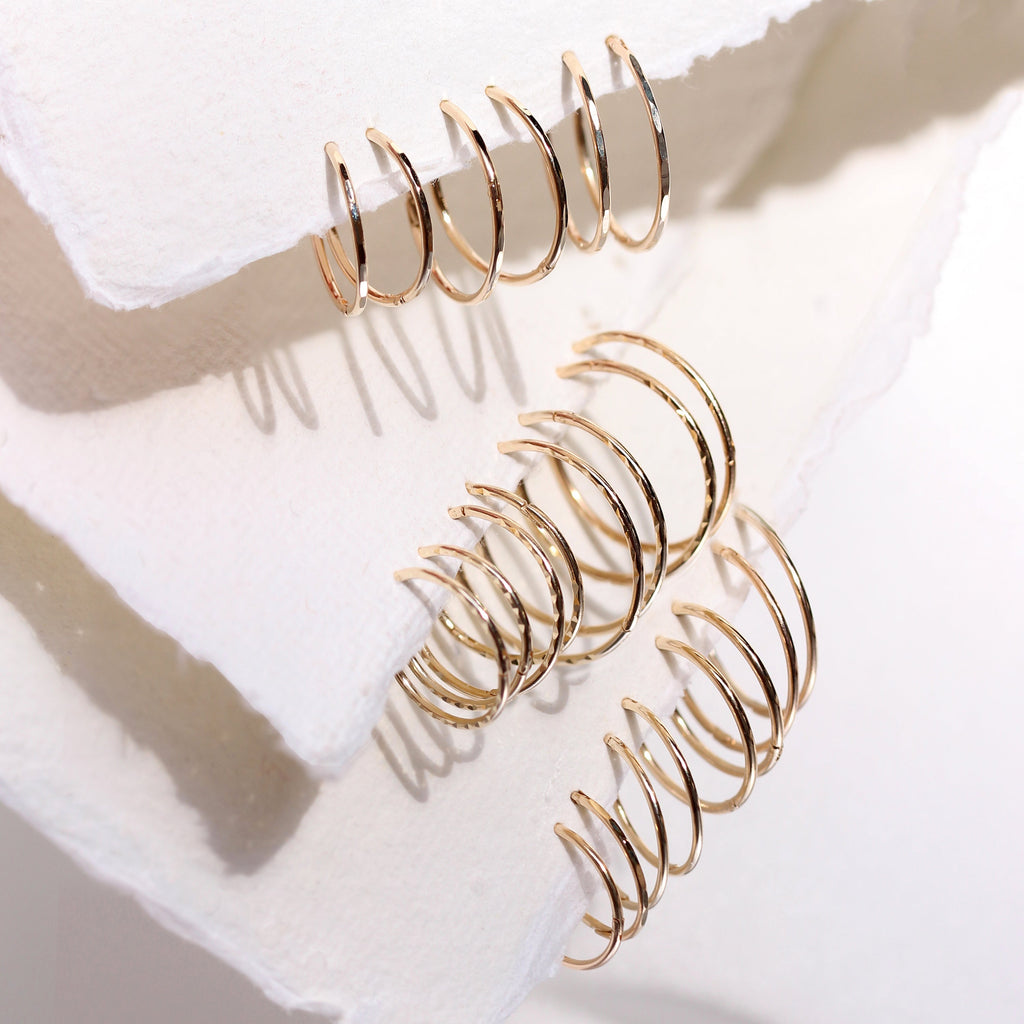 Boucles d'oreilles créoles en or jaune 9 carats