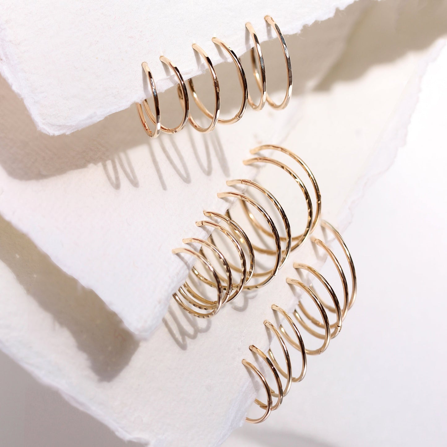 Boucles d'oreilles créoles en or jaune 9 carats