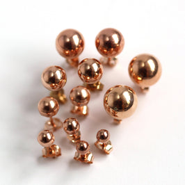 Boucles d'oreilles à tige en or rose 9 carats