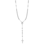 Collier chapelet en argent sterling massif - 50,8 cm