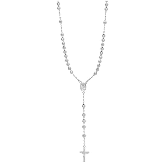 Collier chapelet en argent sterling massif - 50,8 cm
