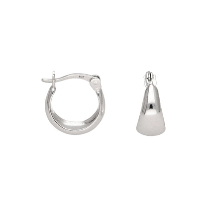 Petites créoles épaisses en argent sterling