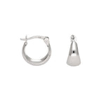 Petites créoles épaisses en argent sterling