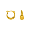 Boucles d'oreilles créoles épaisses en argent sterling plaqué or