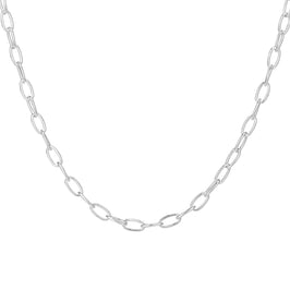 Collier Belcher ovale en argent sterling - 45,7 cm