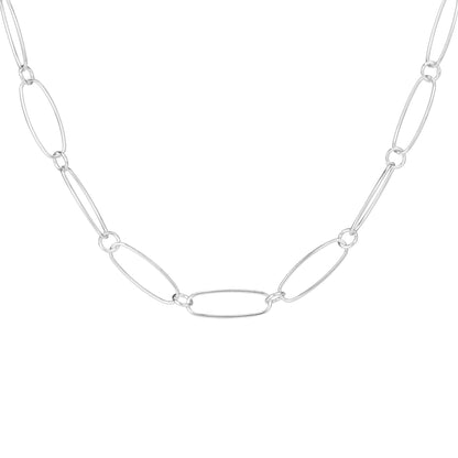 Collier Figaro ovale en argent sterling - 45 cm