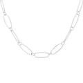 Collier Figaro ovale en argent sterling - 45 cm