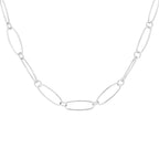 Collier Figaro ovale en argent sterling - 45 cm