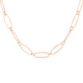 Collier Figaro ovale en argent sterling plaqué or - 45 cm
