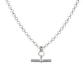 Collier chaîne rolo en argent sterling avec barre en T de 45,7 cm