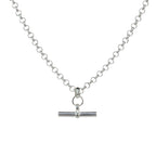 Collier chaîne rolo en argent sterling avec barre en T de 45,7 cm