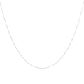 Collier fin chaîne confetti en argent sterling et émail blanc 40 cm