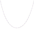 Collier fin chaîne confetti en argent sterling et émail violet 40 cm