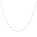 Collier fin chaîne confetti en argent sterling et émail orange 40 cm