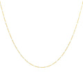 Collier fin chaîne confetti en argent sterling plaqué or et émail blanc 40 cm