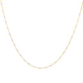 Collier fin chaîne confetti en argent sterling plaqué or et émail violet 40 cm