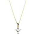 Pendentif croix en or 9 carats et cristal CZ