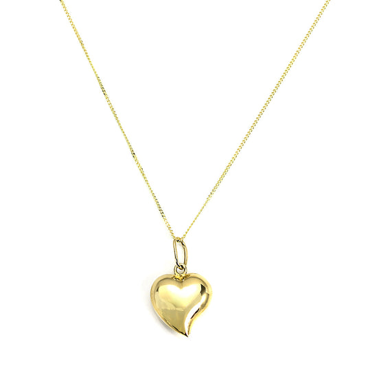 Pendentif cœur creux en or 9 carats