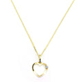Pendentif en forme de cœur ouvert en or 9 carats avec cristal CZ
