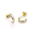 Boucles d'oreilles à tige en or 9 carats et cristaux CZ