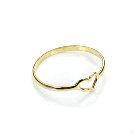 Bague empilable en or 9 carats avec cœur ouvert - Tailles 48 à 58