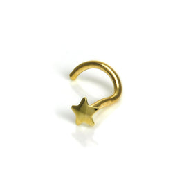 Piercing de nez étoile en or 9 carats