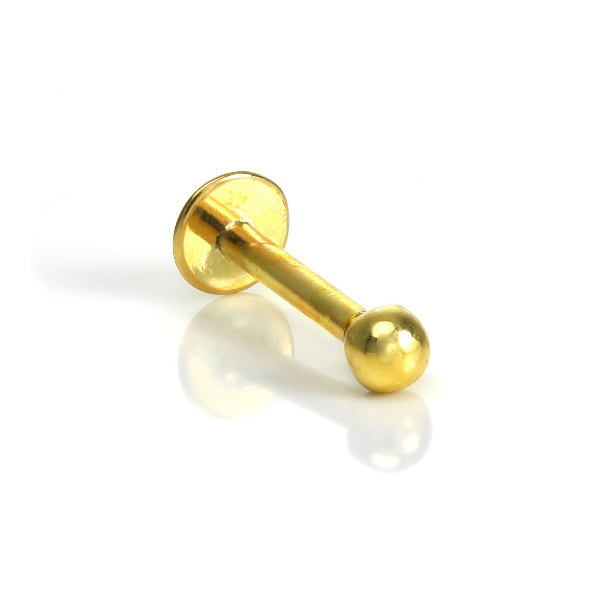 Piercing de nez labret boule en or massif 9 carats de 2,5 mm