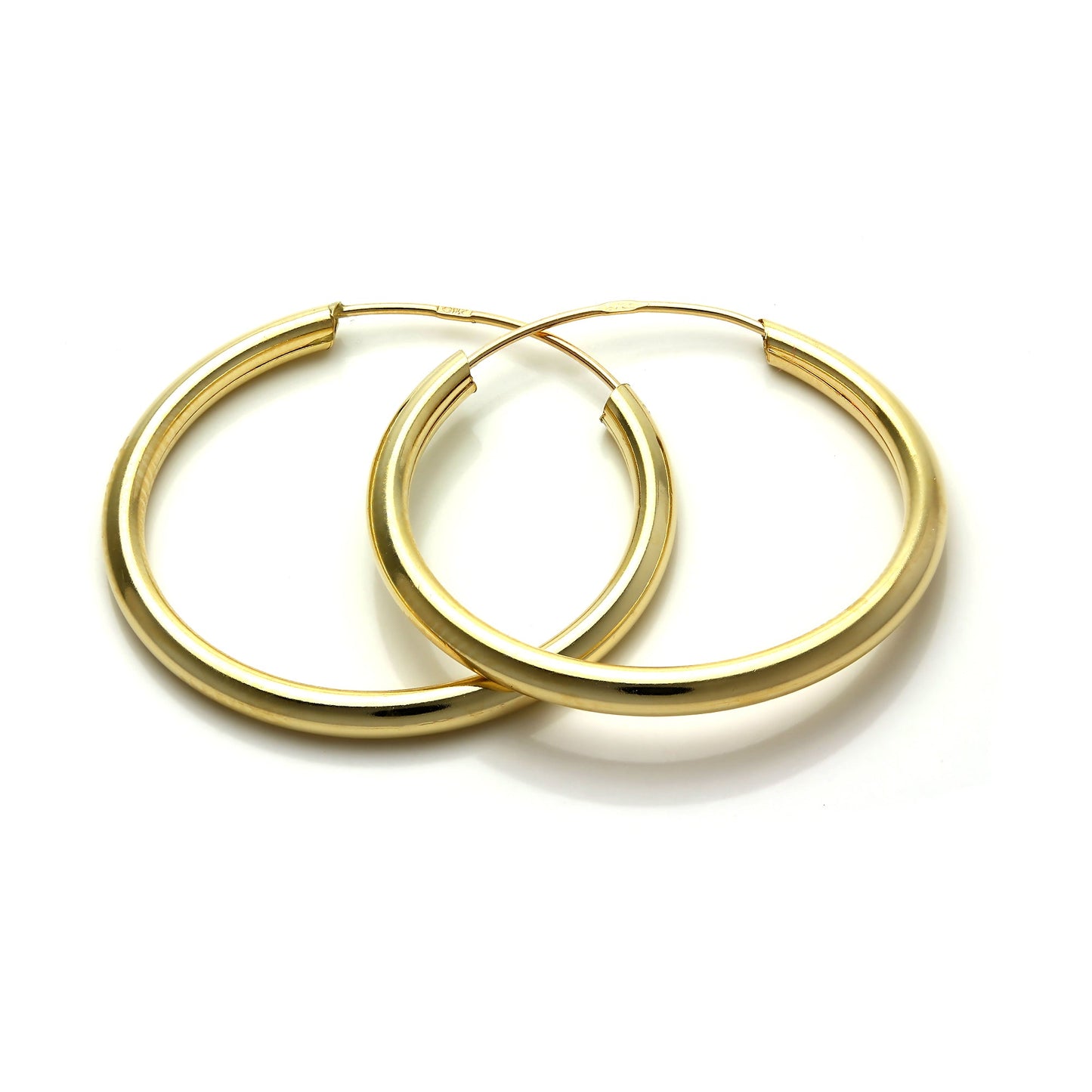 Boucles d'oreilles créoles en or jaune 9 carats