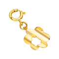 Breloque à clip en or 9 carats avec fleur découpée