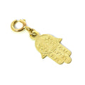 Breloque à clip en or 9 carats en forme de main de Fatima