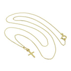 Collier pendentif croix minuscule en or 9 carats de 40 à 50 cm