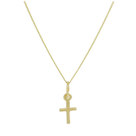 Collier pendentif croix minuscule en or 9 carats de 40 à 50 cm