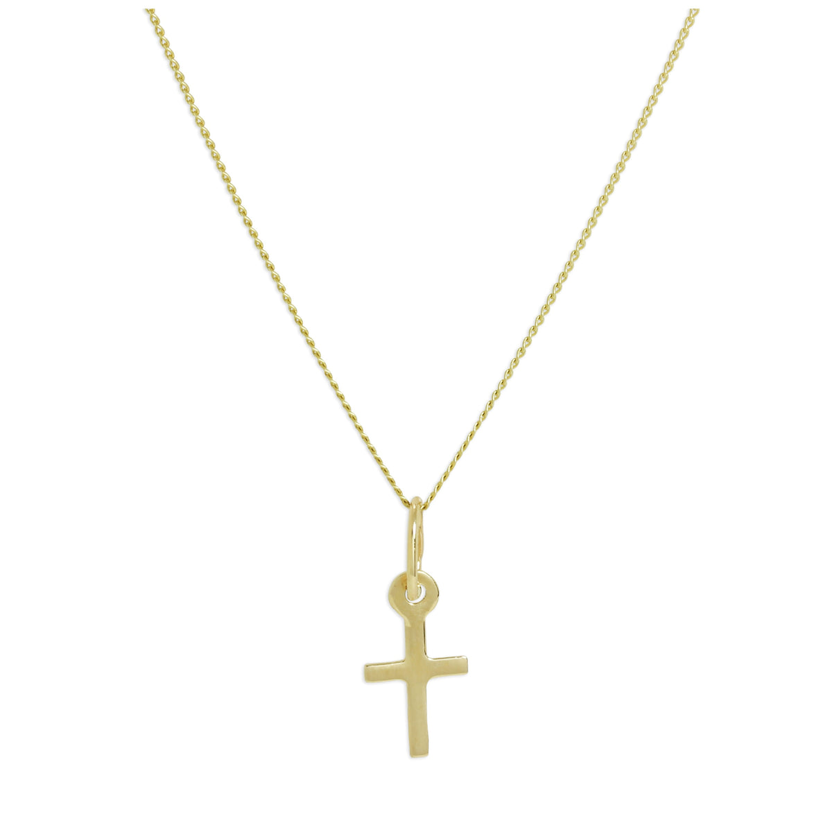 Collier pendentif croix minuscule en or 9 carats de 40 à 50 cm