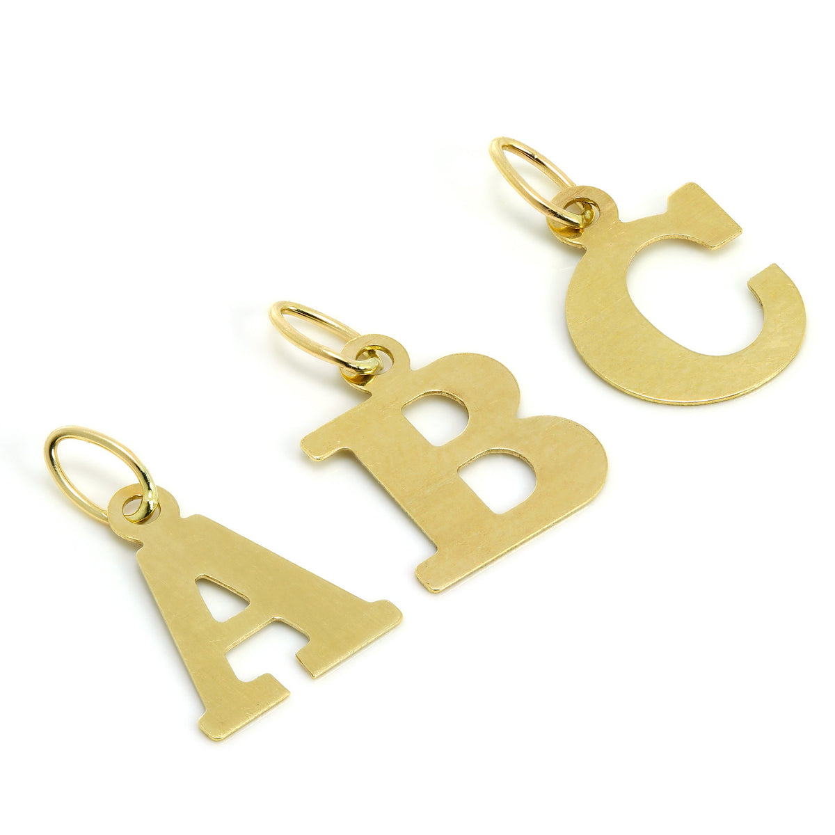 Breloques légères en or 9 carats avec initiales de A à Z