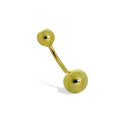 Piercing nombril boule creuse en or 9 carats de 7 mm