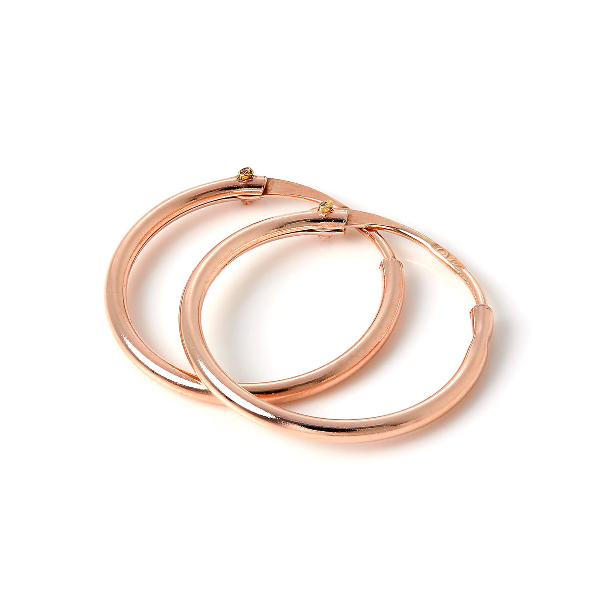 Boucles d'oreilles créoles Light Sleeper en or rose 9 carats, 10 mm - 13 mm