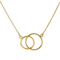 Collier avec pendentif créoles entrelacées en or 9 carats de 40 cm