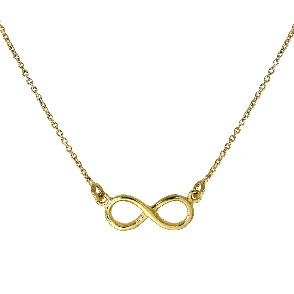 Collier avec pendentif infini en or 9 carats de 40 cm