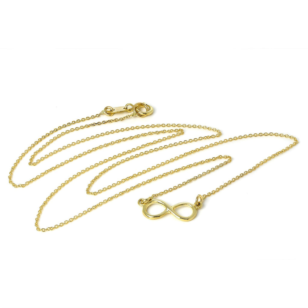 Collier avec pendentif infini en or 9 carats de 40 cm