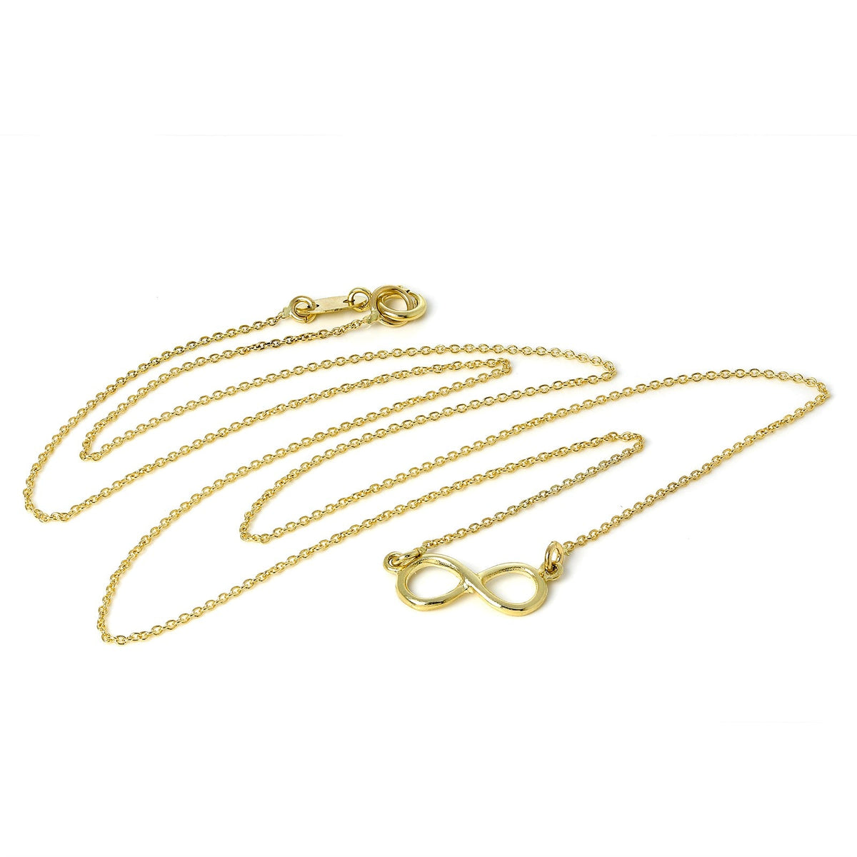 Collier avec pendentif infini en or 9 carats de 40 cm
