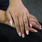 Bague empilable en or 9 carats avec boucle infinie, tailles 48 à 62